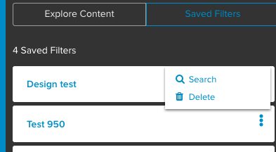 Deleting or executing a filter